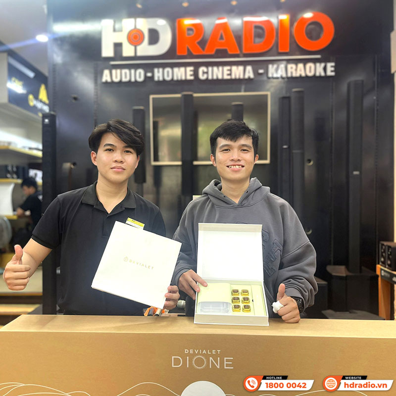 khách hàng đã chọn mua Loa soundbar Devialet Dione Opera de Paris tại HDRadio.