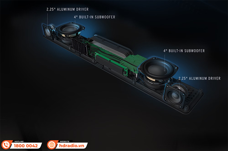 Hệ thống driver Loa Soundbar Klipsch Flexus Core 100