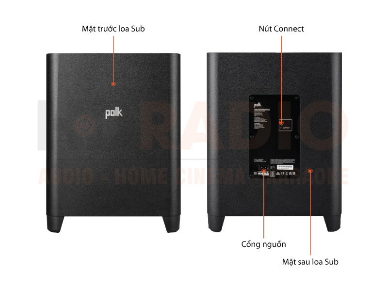 Chú thích loa soundbar Polk Audio Magnifi Max AX SR