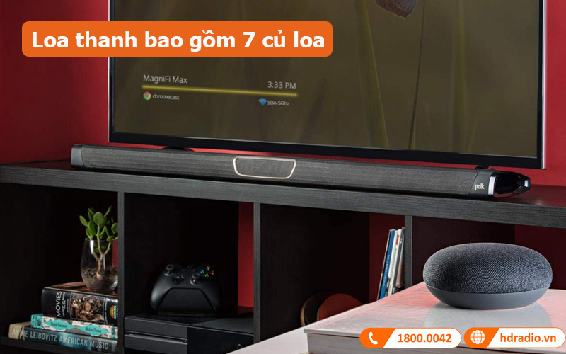 Loa soundbar Polk Magnifi Max SR System loa thanh gồm 7 củ loa 