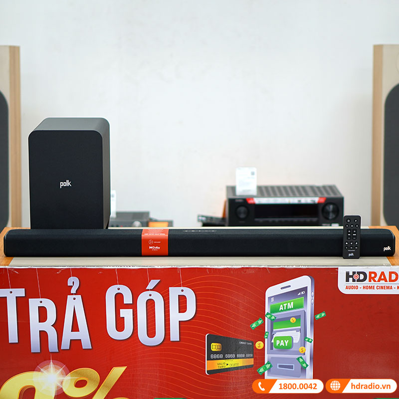 Loa Soundbar Polk Signa S4, Âm Thanh 3D Dolby Atmos, AUX, Bluetooth, USB, HDMI eARC, Optical, Có Remote-1