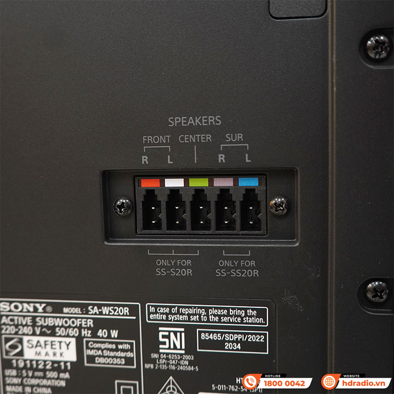 Loa soundbar Sony HT-S20R, 5.1 Kênh, Giả Lập Âm Thanh Vòm Dolby Digital, Công suất 400W, Bluetooth, Optical, USB, HDMI ARC-14