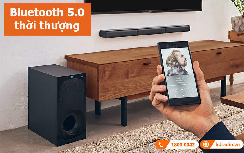 Loa soundbar Sony HT-S40R Kết nối bluetooth 5.0