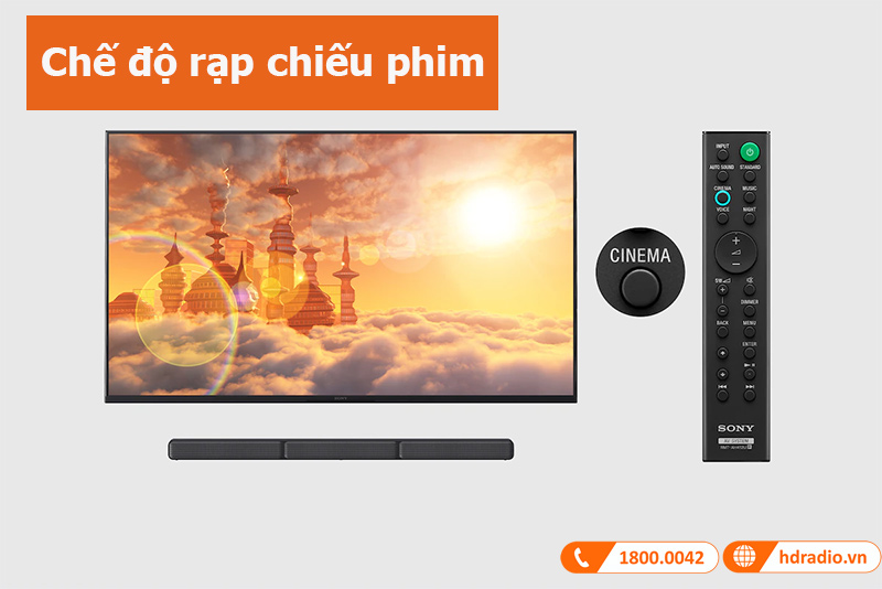 Loa soundbar Sony HT-S40R chế độ rạp chiếu phim