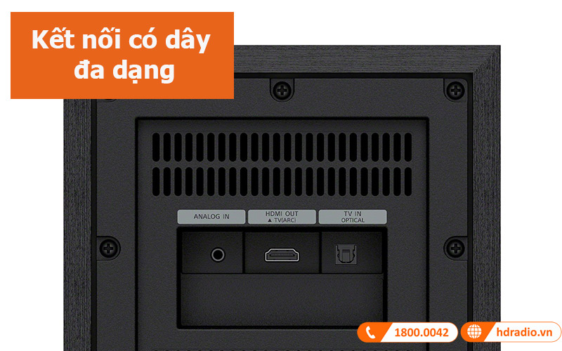 Loa soundbar Sony HT-S40R kết nối có dây đa dạng
