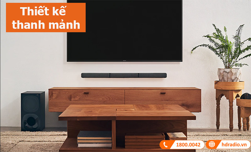 Loa soundbar Sony HT-S40R thiết kế thanh mảnh