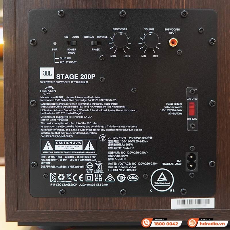 Loa Sub JBL Stage 200P, Bass 25, Công suất 150W-6