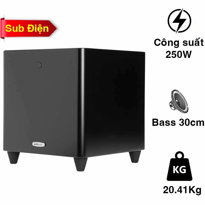Loa Sub Polk Audio DSW PRO 660, Sub điện, Công suất 250W, Bass 30cm