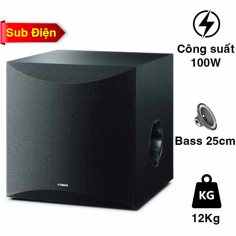 Loa Sub Yamaha NS-SW100, Bass 25cm, công suất 100W (Sub điện)