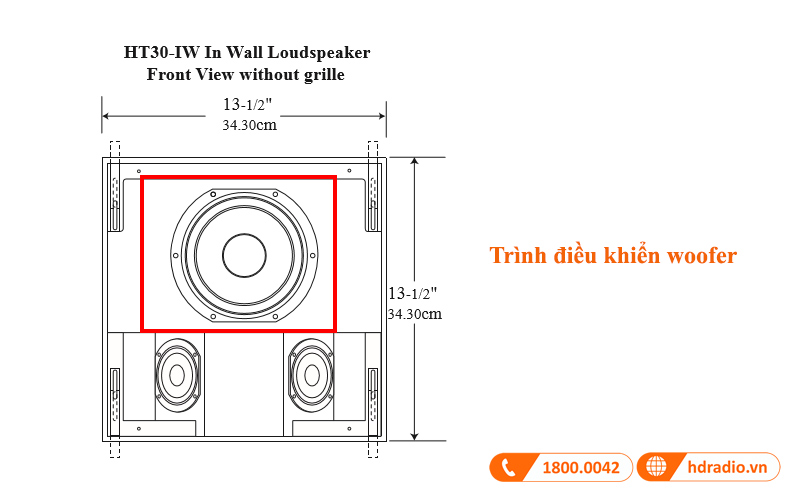 loa woofer loa treo tuong mcintosht ht30-iw