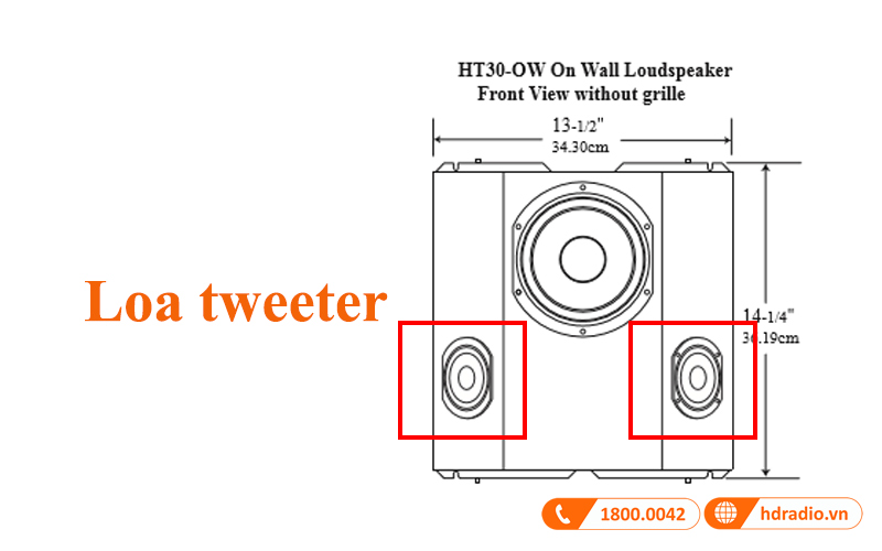 loa tweeter loa treo tuong mcintosh ht30ow