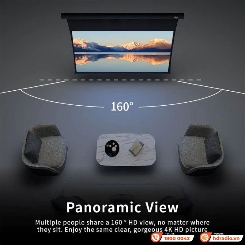 Màn chiếu điện Tab-tensioned Vividstorm VMSLW150H-7