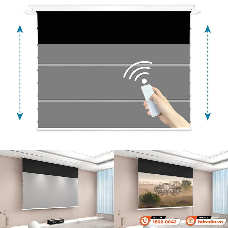 Màn chiếu âm trần quang học Vividstorm VPCLUST110H (110 Inch;16:9) Dùng Cho Máy Chiếu Gần-4