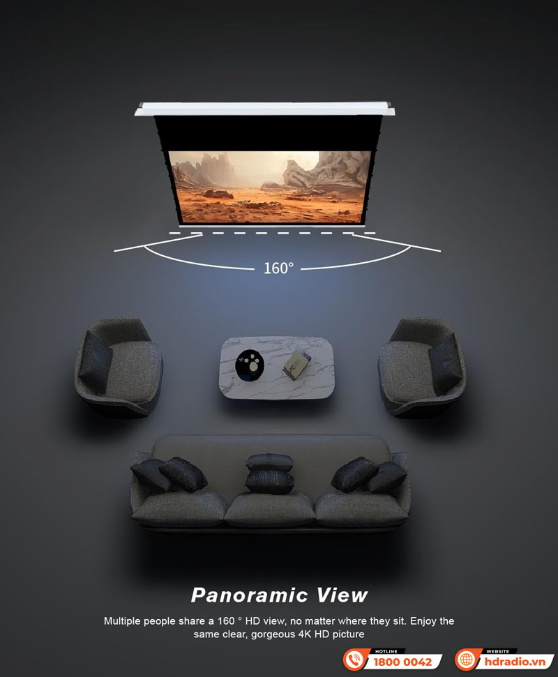 Màn chiếu âm trần Vivisdtorm VPCLW110H