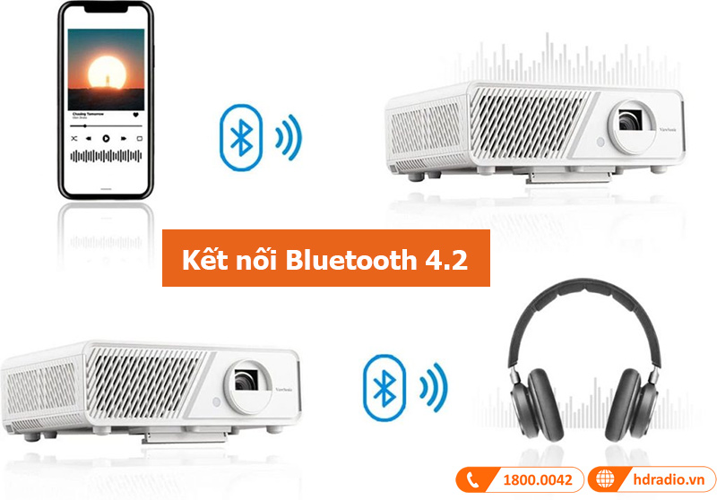 Máy chiếu ViewSonic X1 kết nối Bluetooth