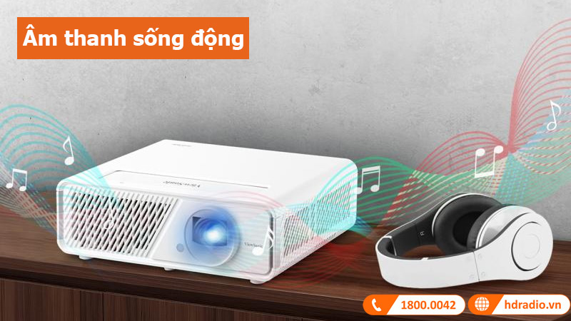 Máy chiếu ViewSonic X2 âm thanh sống động