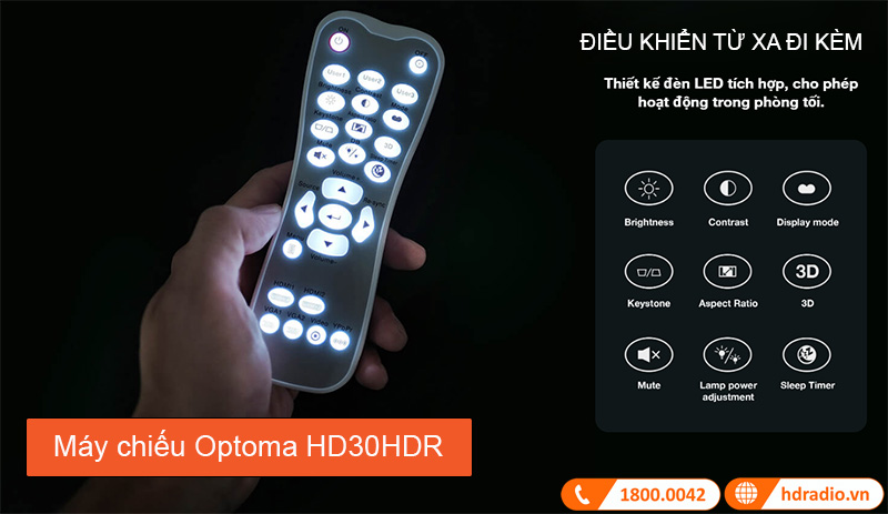 điều khiển từ xa của Máy chiếu Optoma HD30HDR