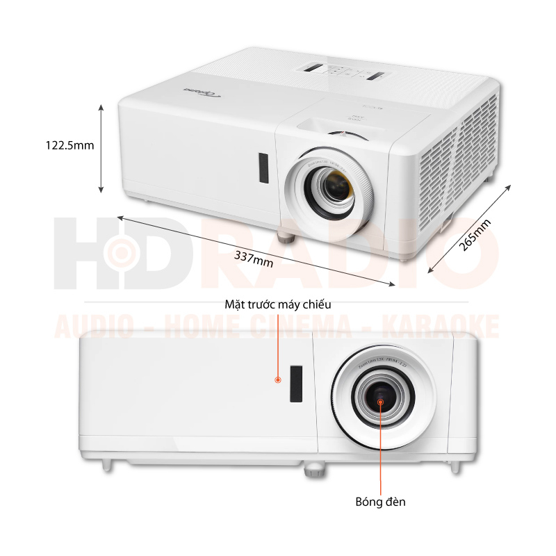 Chú thích Máy chiếu Optoma ZH403