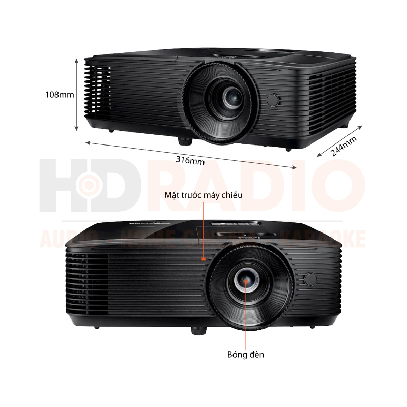 Chú thích Máy chiếu Optoma W400LVE