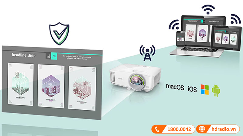 Trình chiếu không dây không cần trình điều khiển trực quan