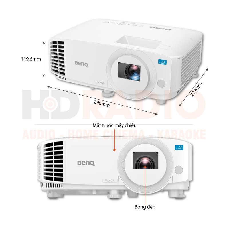 Chú thích Máy chiếu BenQ LW500 