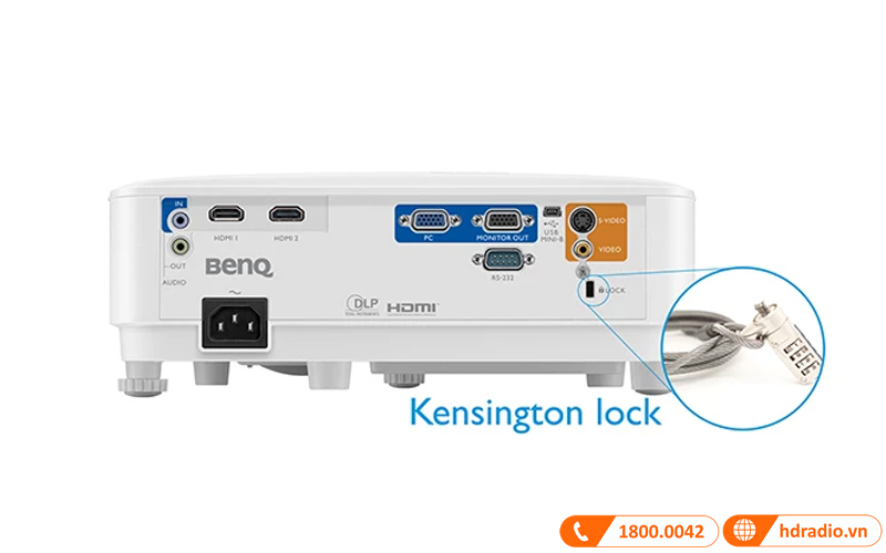 khoa kensington may chieu benq mx550