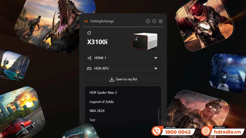 SettingXchange Máy chiếu BenQ X3100i