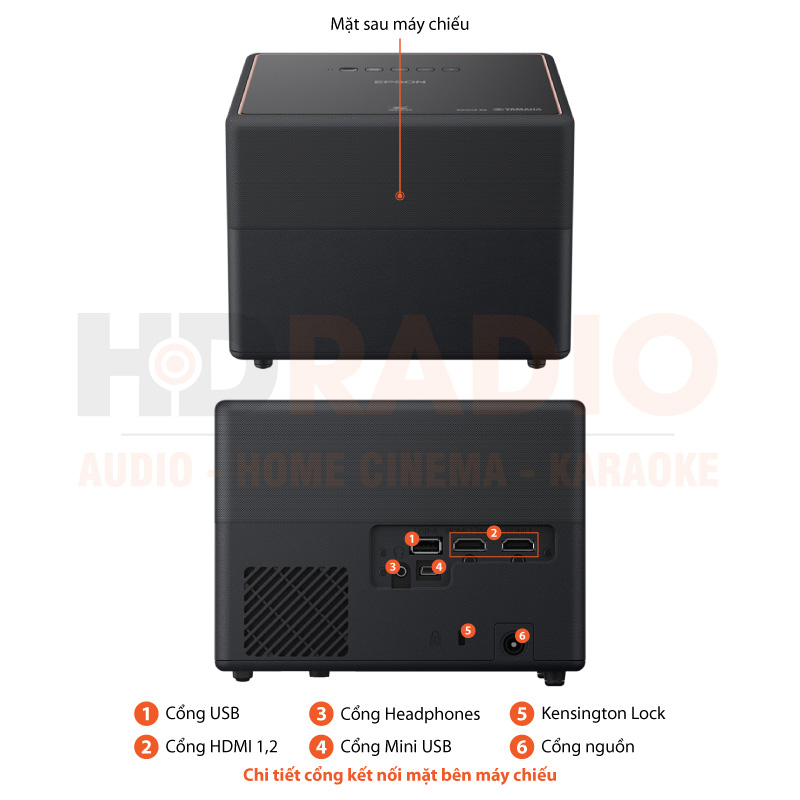 Chú thích Máy chiếu mini Epson EF-12