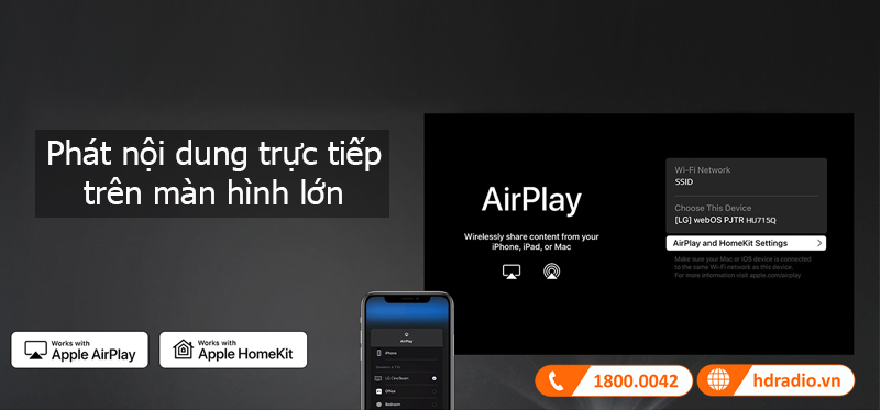 Ung dung May chieu LG HU715QW