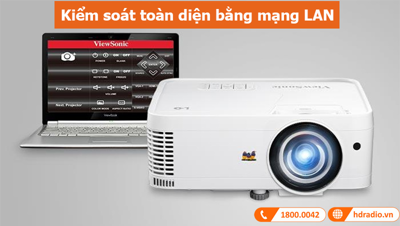 Máy chiếu ViewSonic LS550WH kiểm soát toàn diện 