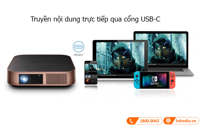 truyen phat noi dung qua cong usb-c