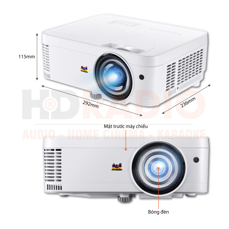 Chú thích Máy chiếu Viewsonic PS600W