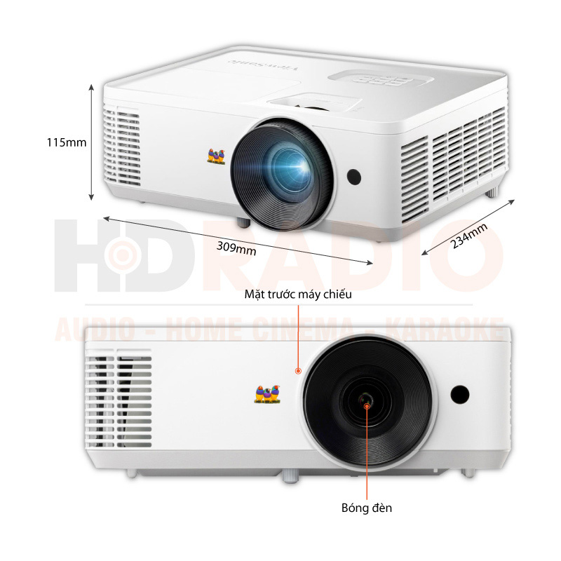 chú thích Máy Chiếu Viewsonic PX704HD