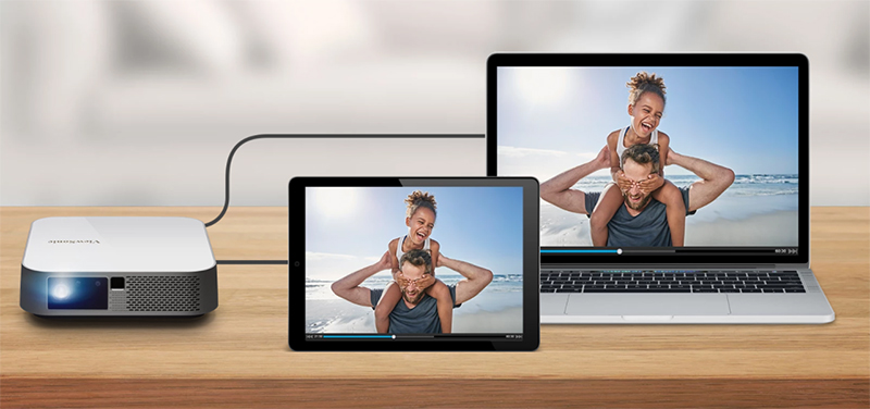 ket noi may chieu viewsonic m2e