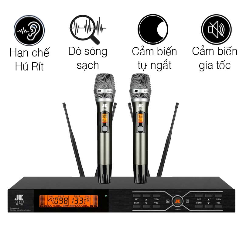 Micro JKaudio B3 Pro, Cảm biến tự ngắt, Dò sóng sạch, Cảm biến gia tốc