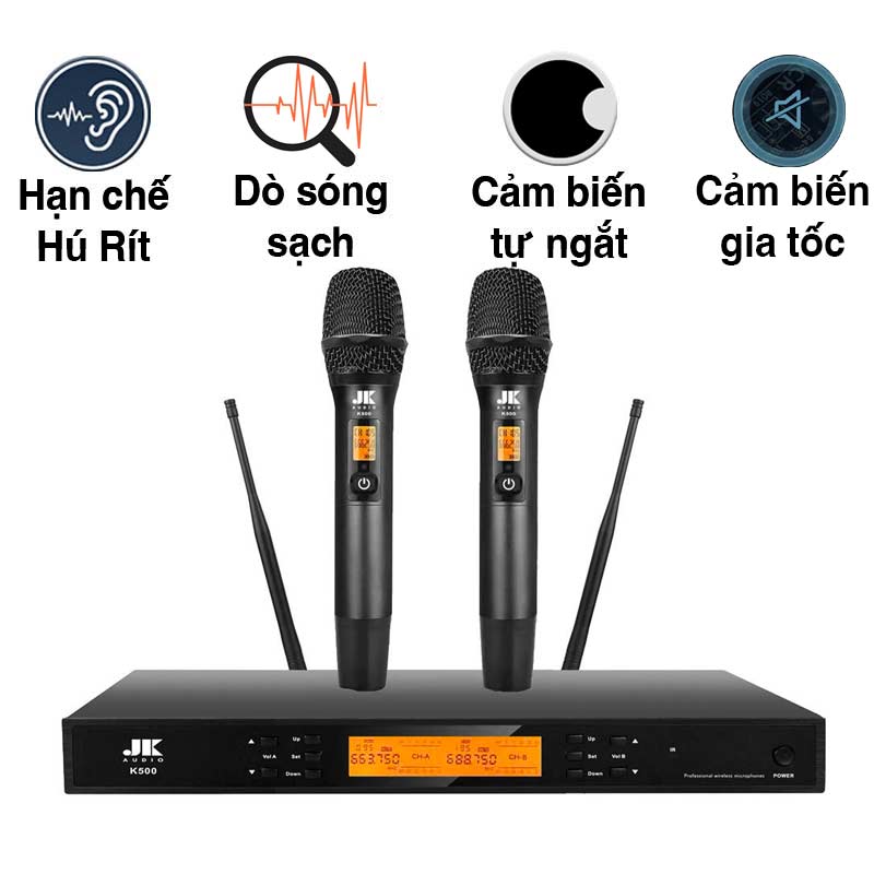 Micro JKaudio K500 Cảm biến tự ngắt, Dò sóng sạch, Cảm biến gia tốc