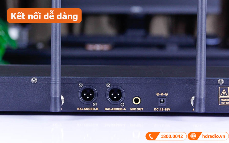 Micro không dây Kiwi A5 Plus kết nối dễ dàng