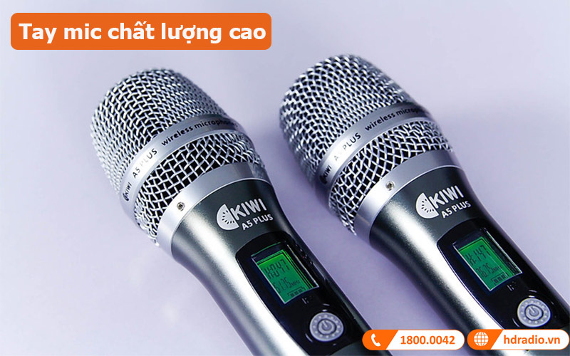 Micro không dây Kiwi A5 Plus tay mic chất lượng