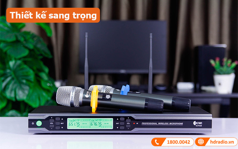 Micro không dây Kiwi A5 Plus thiết kế sang trọng 