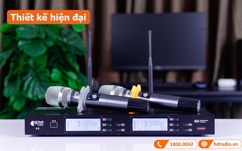 Micro không dây Kiwi A8 thiết kế hiện đại 