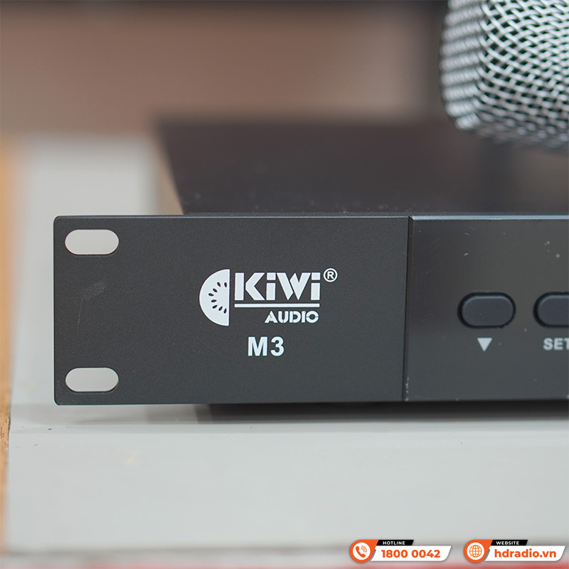 Micro không dây Kiwi M3, Cảm biến Tự ngắt, Dò sóng sạch-3