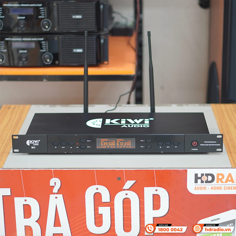 Micro không dây Kiwi M3, Cảm biến Tự ngắt, Dò sóng sạch-9