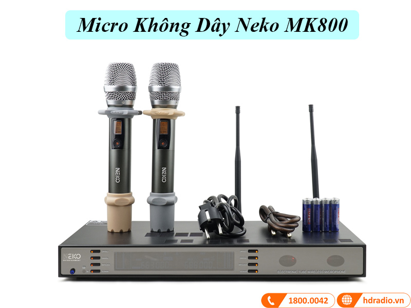 Thích hợp sử dụng tổ chức sự kiện, hội trường, hát karaoke gia đình Micro không dây Neko MK800