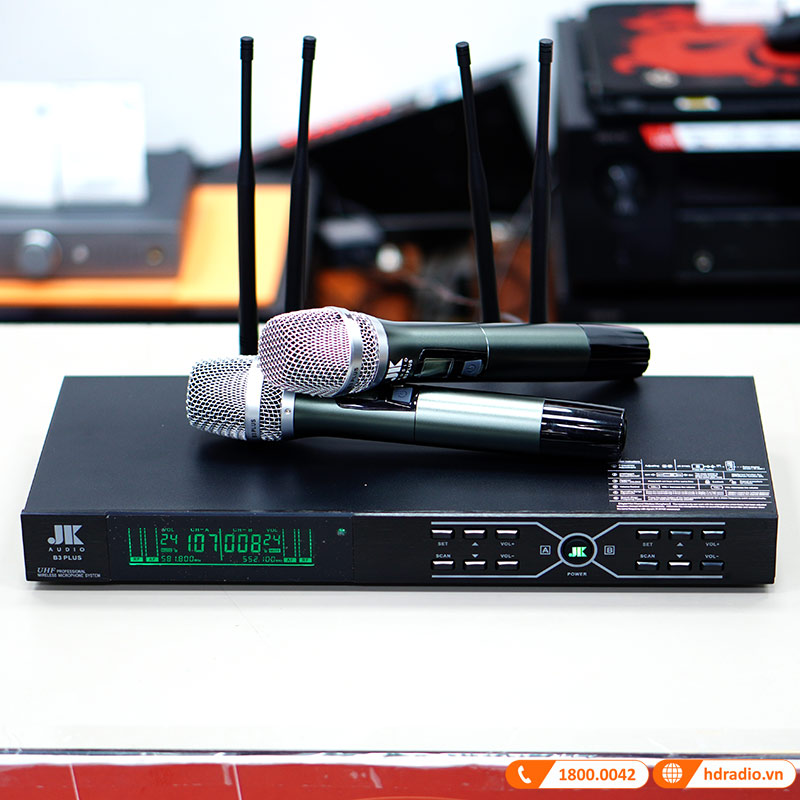 Micro không dây JKAudio B3 Plus, Cảm biến tự ngắt, Dò sóng sạch, Hạn Chế Rú Rít-1