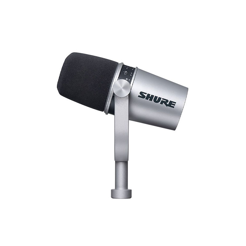 Micro Shure MV7S (Phiên bản màu trắng bạc)