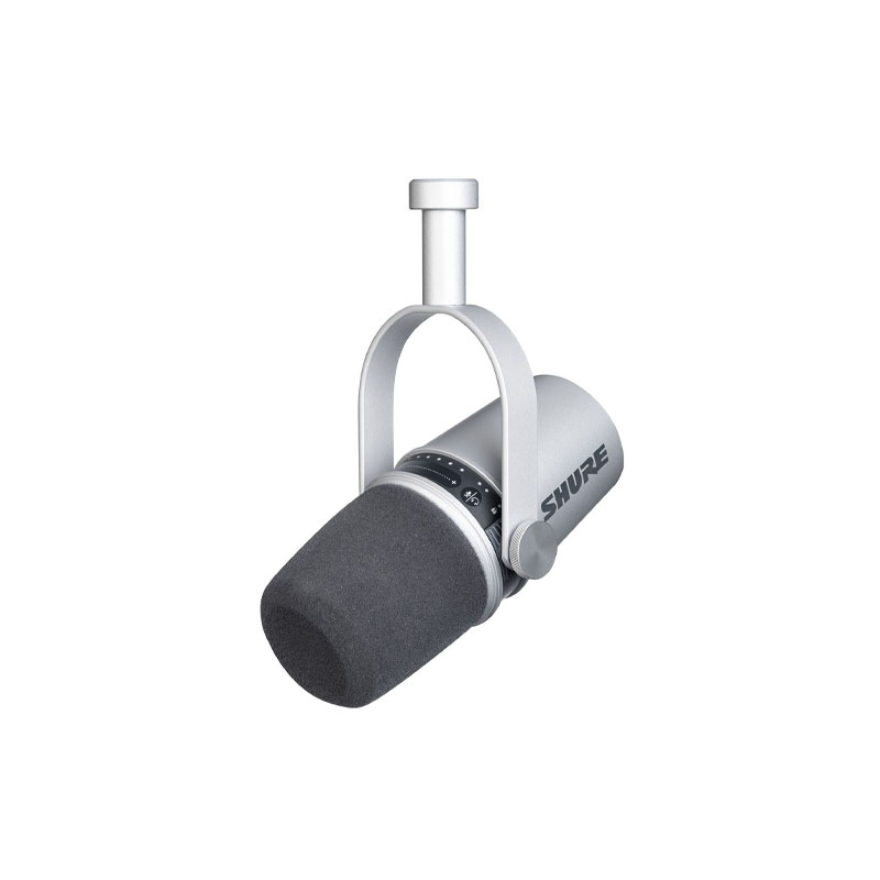 Micro Shure MV7S (Phiên bản màu trắng bạc)-4