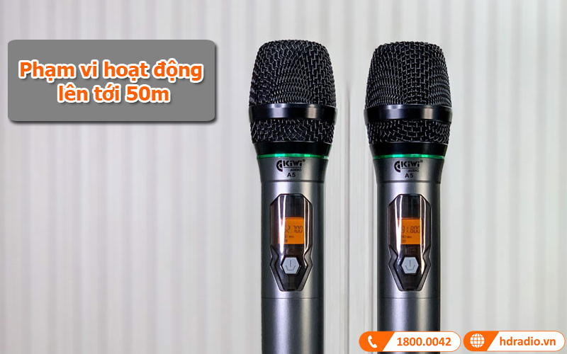 pham vi hoat dong micro khong day kiwi a5 2022