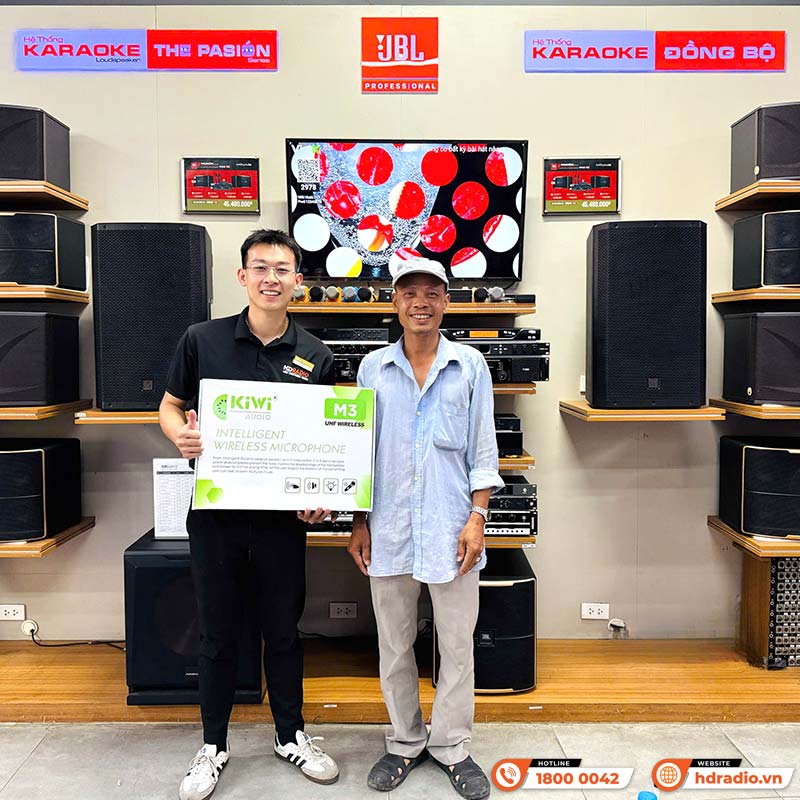 Micro không dây Kiwi M3, Cảm biến Tự ngắt, Dò sóng sạch-11