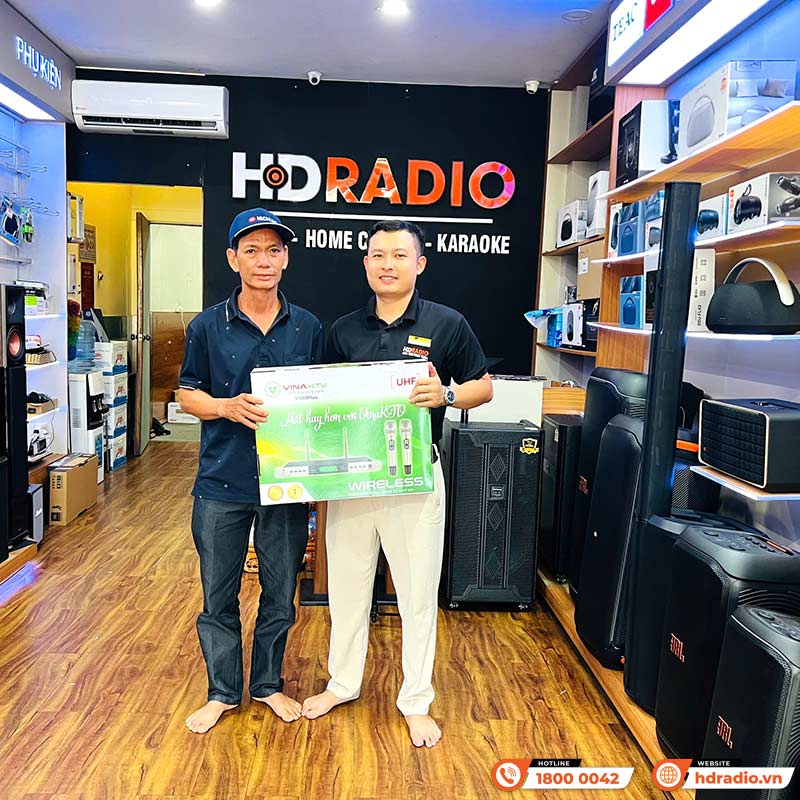 Micro không dây VinaKTV S500 Plus, Cảm Biến Tự Ngắt, Có Khả Năng Dò Sóng Sạch-20