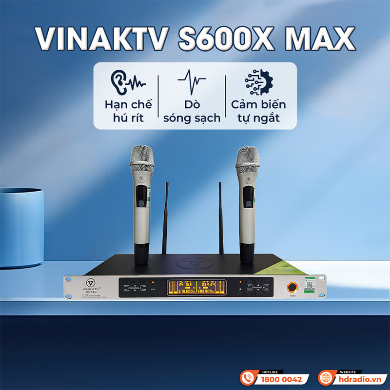 Micro không dây VinaKTV S600X Max